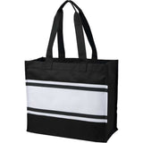 Varsity Box Tote — Black (BK) — blank left angle — 13