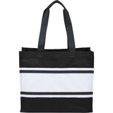 Varsity Box Tote — Black (BK) — blank back view — 11