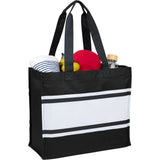 Varsity Box Tote — Black (BK) — blank product view — 9
