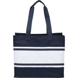 Varsity Box Tote — Navy (NY) — blank back view — 5