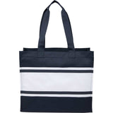 Varsity Box Tote — Navy (NY) — blank front view — 4