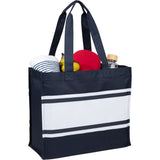 Varsity Box Tote — Navy (NY) — blank product view — 3