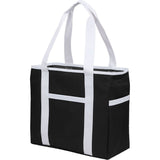Varsity Club Tote — Black (BK) — blank left angle — 25