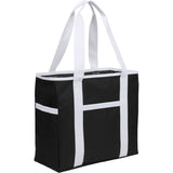 Varsity Club Tote — Black (BK) — blank right angle — 24