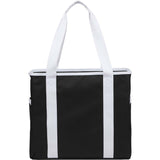 Varsity Club Tote — Black (BK) — blank back view — 23