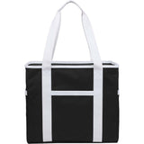 Varsity Club Tote — Black (BK) — blank front view — 22
