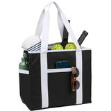 Varsity Club Tote — Black (BK) — blank product view — 21