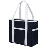 Varsity Club Tote — Navy (NY) — blank left angle — 19