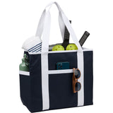 Varsity Club Tote — Navy (NY) — blank product view — 15