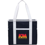 Varsity Club Tote — Navy (NY) — decorated front view — 14