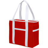 Varsity Club Tote — Red (RD) — blank left angle — 6