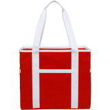 Varsity Club Tote — Red (RD) — blank front view — 3
