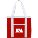 Varsity Club Tote — Red (RD) — decorated front view — 2
