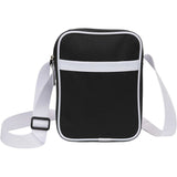 Varsity rPET Crossbody Bag — Black (BK) — blank front view — 10