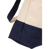 Color Accent Zippered Cotton Tote — Navy (NY) — blank detail view — 6