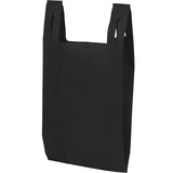 Recycled Non-Woven T-Shirt Tote — Black (BK) — blank left angle — 18
