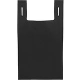 Recycled Non-Woven T-Shirt Tote — Black (BK) — blank front view — 15
