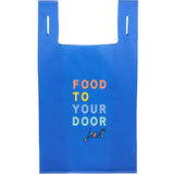 Recycled Non-Woven T-Shirt Tote — Royal (RYL) — decorated front view — 3