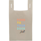 Recycled Non-Woven T-Shirt Tote — Tan (TN) — decorated front view — 9