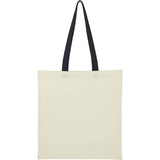 Nebraska 4oz Recycled Cotton Convention Tote — Black (BK) — blank back view — 21