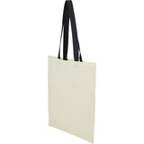 Nebraska 4oz Recycled Cotton Convention Tote — Black (BK) — blank left angle — 27