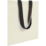 Nebraska 4oz Recycled Cotton Convention Tote — Black (BK) — blank right angle — 24