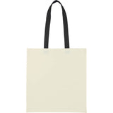 Nebraska 4oz Recycled Cotton Convention Tote — Black (BK) — blank back view — 23