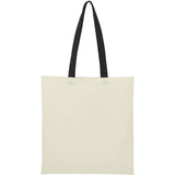 Nebraska 4oz Recycled Cotton Convention Tote — Black (BK) — blank front view — 22
