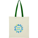 Nebraska 4oz Recycled Cotton Convention Tote — Green (GR) — decorated front view — 36