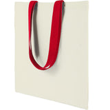 Nebraska 4oz Recycled Cotton Convention Tote — Red (RD) — blank left angle — 18