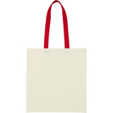 Nebraska 4oz Recycled Cotton Convention Tote — Red (RD) — blank back view — 15