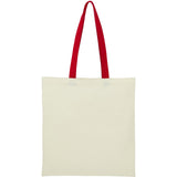 Nebraska 4oz Recycled Cotton Convention Tote — Red (RD) — blank front view — 14