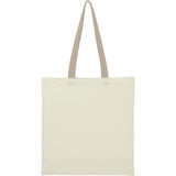 Nebraska 4oz Recycled Cotton Convention Tote — Tan (TN) — blank back view — 3