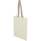 Nebraska 4oz Recycled Cotton Convention Tote — Tan (TN) — blank left angle — 9