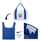 Mini-to-Market Packable Shopper Tote — Royal (RYL) — decorated product view — 2