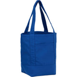 Mini 6 oz Recycled Cotton Canvas Tote — Blue (BL) — blank right angle — 13