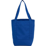 Mini 6 oz Recycled Cotton Canvas Tote — Blue (BL) — blank back view — 12