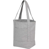 Mini 6 oz Recycled Cotton Canvas Tote — Gray (GY) — blank left angle — 19