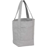 Mini 6 oz Recycled Cotton Canvas Tote — Gray (GY) — blank right angle — 18