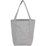 Mini 6 oz Recycled Cotton Canvas Tote — Gray (GY) — blank back view — 17