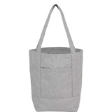 Mini 6 oz Recycled Cotton Canvas Tote — Gray (GY) — blank front view — 16