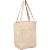Mini 6 oz Recycled Cotton Canvas Tote — Natural (NT) — blank right angle — 7