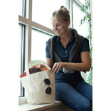 Mini 6 oz Recycled Cotton Canvas Tote — Natural (NT) — blank product view — 3