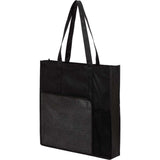 Radius Recycled Non-Woven Tote — Black (BK) — blank left angle — 25