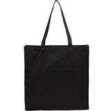 Radius Recycled Non-Woven Tote — Black (BK) — blank back view — 23