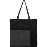 Radius Recycled Non-Woven Tote — Black (BK) — blank front view — 22