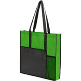 Radius Recycled Non-Woven Tote — Lime (LM) — blank left angle — 19