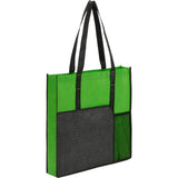 Radius Recycled Non-Woven Tote — Lime (LM) — blank right angle — 18