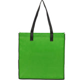 Radius Recycled Non-Woven Tote — Lime (LM) — blank back view — 17