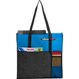 Radius Recycled Non-Woven Tote — Process Blue (PBL) — blank product view — 9